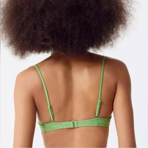 J. Crew Women’s Balconette Underwire Bikini Top BX612 Size 32B In Green NWT - Picture 3 of 6